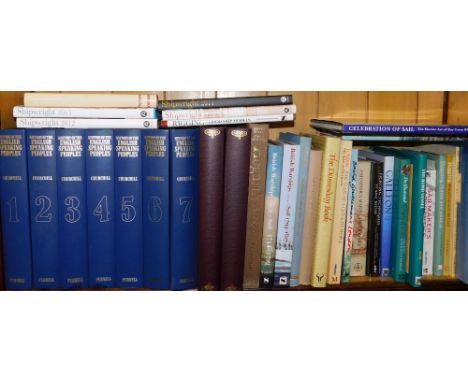 A group of history and warship related books, to include The Doomsday Book, Phillip's Library Atlas, The Wooden Fighting Ship