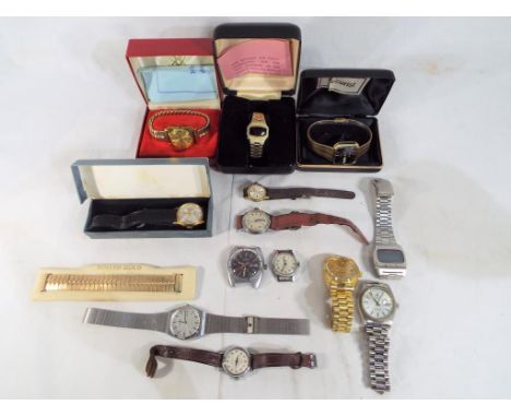 A good lot of mixed vintage wristwatches. Estimate £30 - £50