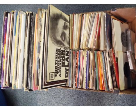 A good lot to include approximately fifty 331/3 vinyl LPs, to include, Bob Dylan  "The Times They Are A Changing", Cat Steven