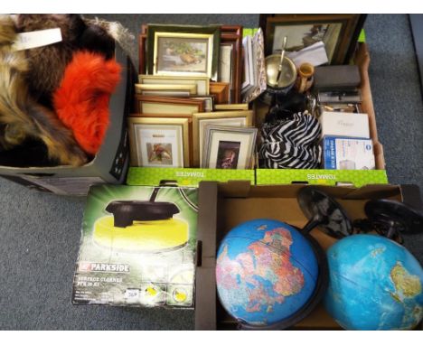A good mixed lot to include a quantity of photograph picture frames, vintage contemporary clothing to include knitted baby cl