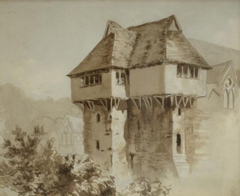 ENGLISH SCHOOL, 19TH C, A GROUP OF WATERCOLOURS BY VARIOUS HANDS, INCLUDING VIEWS OF VENICE, STOKESAY CASTLE GATEHOUSE SHROPS