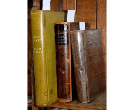 ALLIX (CHARLES) CARRIAGE CLOCKS, THEIR HISTORY AND DEVELOPMENT 1974, THOMAS REID, TREATISE ON CLOCK AND WATCH MAKING THEORETI
