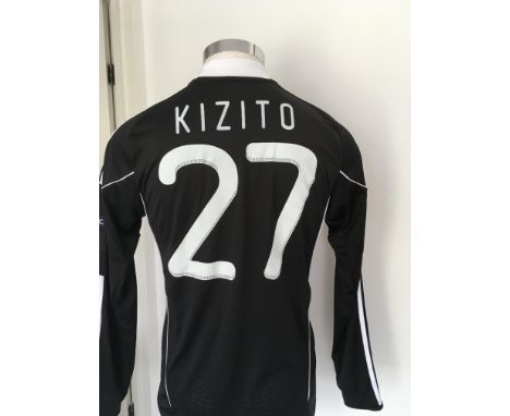 Partizan Belgrade 2010 - 2011 Match Issued Football Shirt: Black long sleeve with Champions League badging to arms. Issued to
