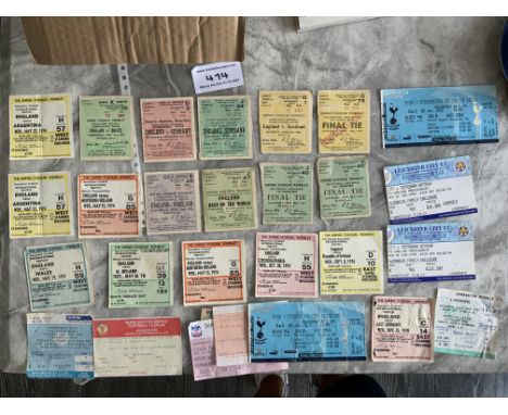 Football Ticket Collection: FA Cup Finals 1948 x 2, 1949 plus England homes v 53 Rest of the World, 54 Germany, 49 51 55 Scot