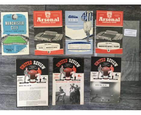 Manchester United 57/58 Football Programmes: Both the last match before the Munich disaster at Arsenal and the first game aft