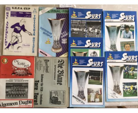 Tottenham 1984 UEFA Cup Football Programmes: Both leagues of the final v Anderlecht, all home matches plus Feyenoord and Baye