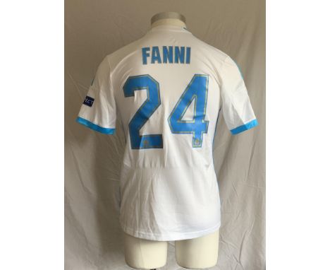 Marseille 2013 - 2014 Match Worn Football Shirt: Home short sleeve number 24 with Champions League badging to arms. Worn by F