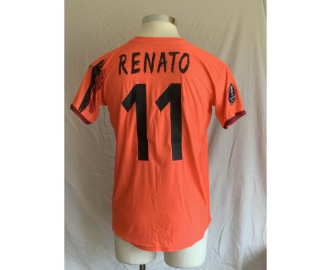 Sevilla 2006 - 2007 Match Worn Football Shirt: Away short sleeve number 11 with 2005 - 2006 UEFA Cup Winners badging to arms.