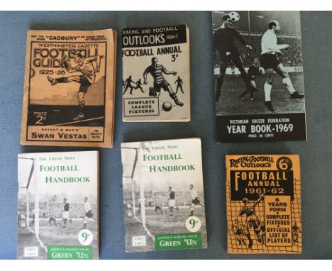 Football Book Magazines + Handbooks: Westminster Gazette Football Guide 25/26, Racing + Football Outlook 36/37, Rothmans Year