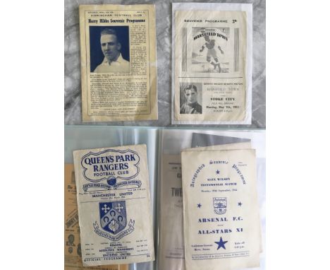 Testimonial Football Programme Collection: Top quality from private collection with some autographed. 39/40 Hibbs Birmingham,