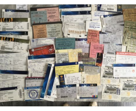 Tottenham Football Ticket Collection: Plenty of European home and away. Includes big match. Matches v Arsenal home 64/65 comp