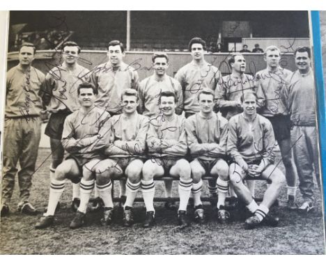 England 1963 Signed Football Team Group: Football Champions book for 63/64 in excellent condition. Page inside pictures the E