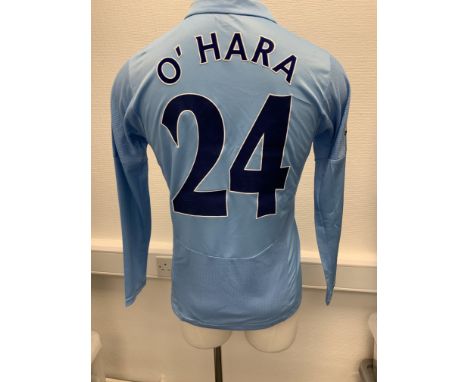 Tottenham Hotspur 2008 - 2009 Match Worn Football Shirt: Away long sleeve number 24 with UEFA Cup badging to arms. Worn by OH