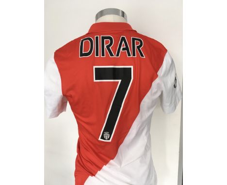Monaco 2014 - 2015 Match Worn Football Shirt: Home short sleeve number 7 with Champions League badging to arms. Worn by Dirar