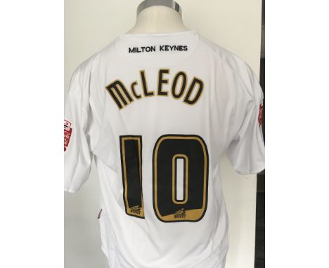 Mk Dons 2006 - 2007 Match Worn Football Shirt: Home short sleeve number 10 with Coca Cola Football League badging to arms. Wo