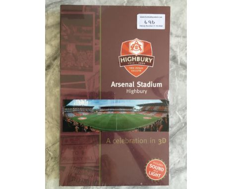 Arsenal Highbury Stadium Pop Up Football Book: Unused and still in wrapper. Has sound and lights in 3D and comes with postcar