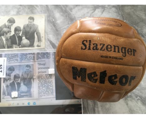 1966 World Cup North Korea Signed Football: Original Slazenger Meteor laced ball given by Harold Shepherdson to competition w