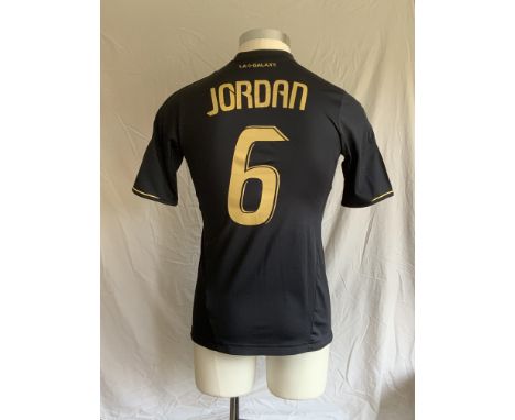 LA Galaxy 2012 Match Worn Football Shirt: Away 3rd short sleeve number 6 with MLS badging to arms and MLS Cup Champion badgin