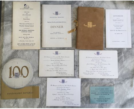 1963 Football Association Centenary Menus + Invitations: Invite to the Centenary film on 22 October the day before the ROTW m