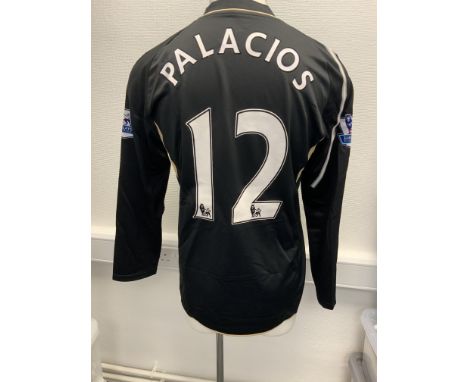 Tottenham Hotspur 2008 - 2009 Match Issued Football Shirt: Rare 3rd away long sleeve number 12 with Premier League badging to