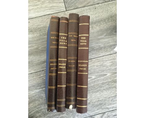Aston Villa Bound Volumes Of Football Programmes: Both first team and reserves without covers for seasons 57/58 58/59 60/61 a