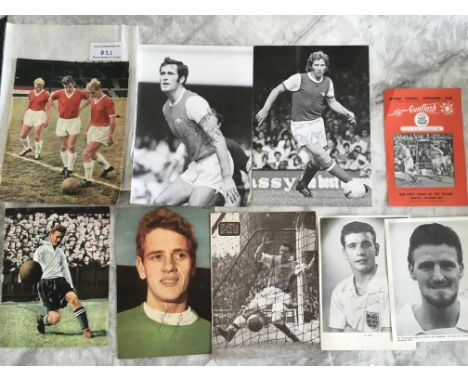 Signed Old Magazine Pictures: Personally collected by vendor with a couple dedicated. Good Tottenham and Arsenal content to i