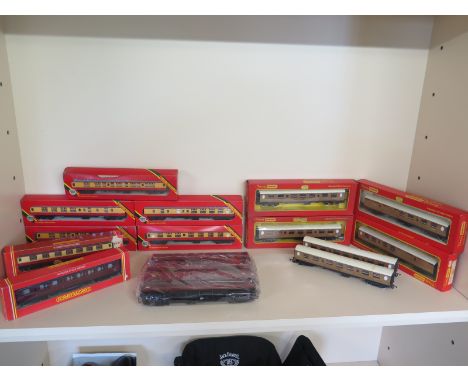 Hornby R.929 B.R. Coach Brake Second x 2, R928 B.R. Coach Composite x 3, R442  B.R. Composite Coach, R746 x 2  L.N.E.R. Brake