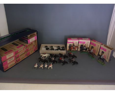 Eight American Civil War plastic soldiers by Johillco, five plastic Britain's American Civil War Federal Soldiers, five Ameri