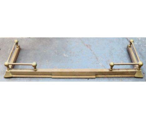 Vintage brass extending fire kerb

All in used condition, unchecked 