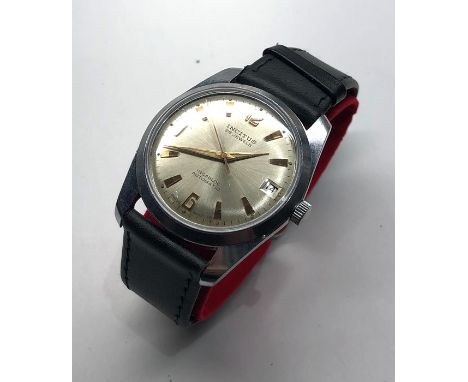 Vintage gents Incitus automatic wristwatch watch winds and ticks but no warranty given 
