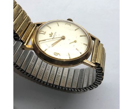 Vintage gents 9ct gold marvin wristwatch 