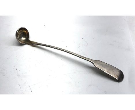Antique 1860 hallmarked Glasgow Scottish silver small ladle measures approx 16.5cm long 