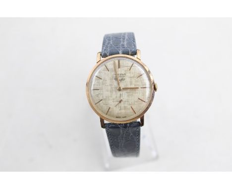Vintage Gents Tressa Ultraflat gold tone wristwatch hand-wind working but no warranty given
