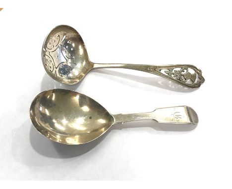 2 x Vintage Hallmarked .925 silver caddy spoons Inc. Edinburgh Hallmarks (26g)