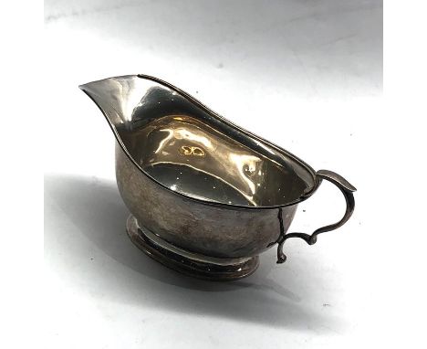 Vintage hallmarked 1923 London silver gravy boat (98g)