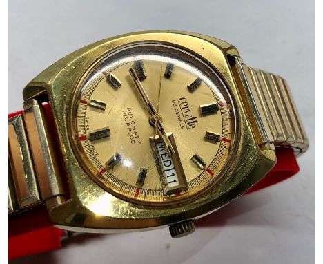 Vintage gents corvette automatic wristwatch watch working order but no warranty given 