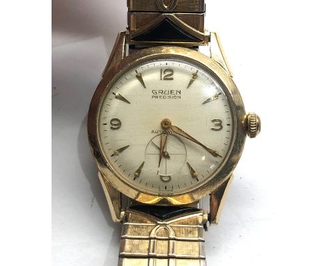 Vintage gents Gruen automatic wristwatch watch in working order but no warranty given