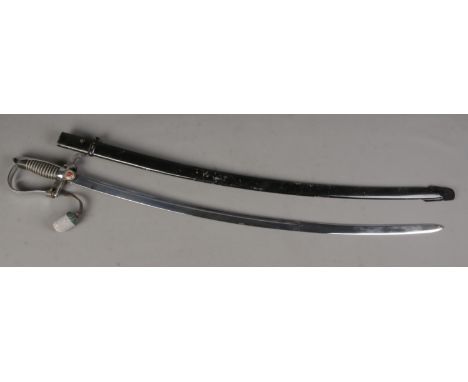 An East German Officers dress sword with scabbard. Length of blade (83cm) CANNOT POST OVERSEAS  