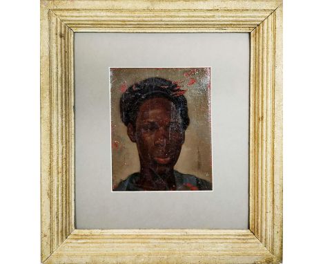 Manner of CONSTANCE ANNE PARKER (British, 1921-2016) 'Portrait of a Woman', oil on canvas, 25cm x 20cm, framed. 