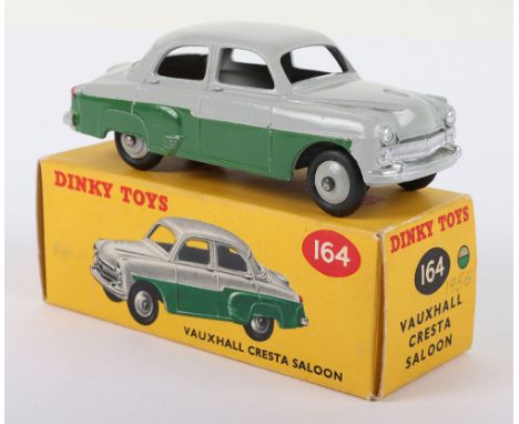 Dinky Toys 164 Vauxhall Cresta Saloon, green lower body, grey upper body, grey wheel  hubs, in near mint original condition, 