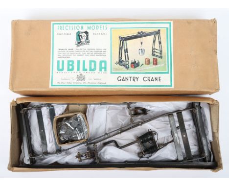 Rare boxed Chad Valley/Knights Head Precision Models, Ublida Gantry Crane, nut and bolt construction set with steel parts inc