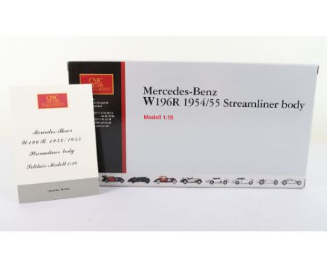 CMC 1:18 scale M-044  Mercedes Benz W196R 1954/55 Streamliner Body Model, in mint  boxed opened condition, with information c