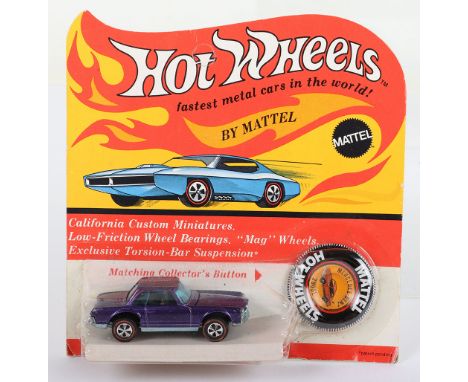 Hot Wheels Redline By Mattel 6275 Mercedes Benz 280SL,made and printed in Hong Kong, spectraflame purple, window blue, dark b