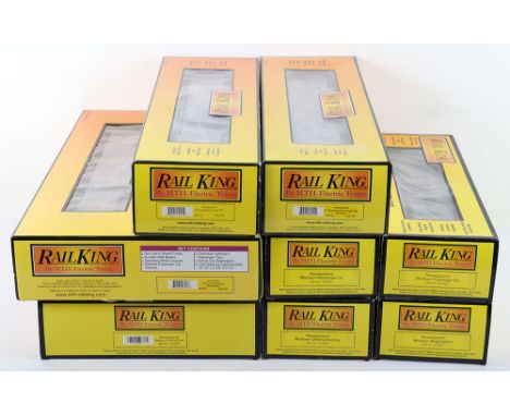 Rail King by MTH 0 gauge Pennsylvania Passenger coaches, ref:30-67155 streamlined 2-car 60’ Sleeper/Diner set with 3-rail ele