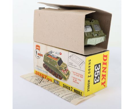 Dinky Toys 2nd version 353 Shado 2 Mobile from Gerry Anderson’s UFO Tv programme S.H.A.D.O. green body/ panelled roof, light 