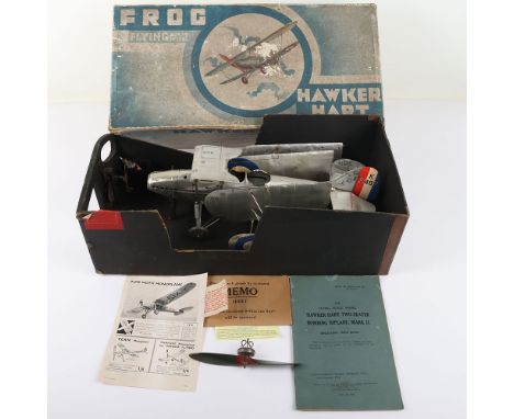 A rare Frog flying scale model of a RAF Hawker Hart Land-Going day Bomber, 1934, finished in silver with K2497 markings, pain