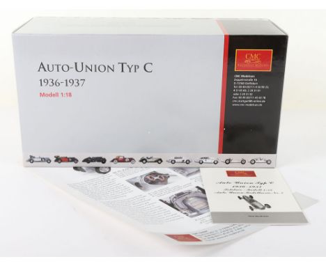 CMC 1:18 scale M-034 Auto Union TYPE C 1936-1937  Model,1000 parts-1 model car, in mint boxed opened condition, with informat