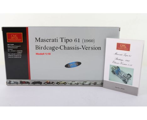 CMC 1:18 scale M-060 Maserati Tipa 61 Birdcage 1961 Limited Edition Model, in mint  boxed sealed condition, with information 