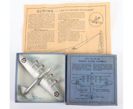 Dinky Toys Dinky Toys 62g Boeing “Flying Fortress” monoplane long range bomber, silver body, 4 x 4 blade propellers, USA Army