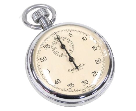 A USSR Stopwatch, by The Zlatoust Watch Factory, with a Sekonda 15 jewels movement.